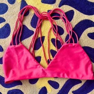 MIKOH red Banyans strappy medium bikini top